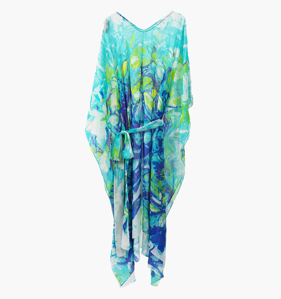 Maya Turquoise Belted Caftan