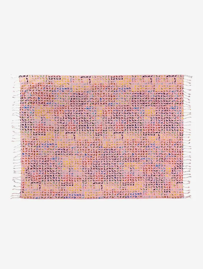 Pink Puppies Bed Throw